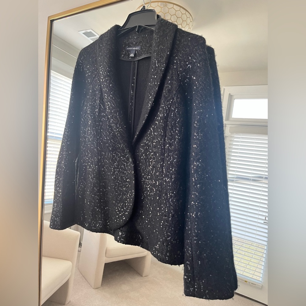 Sequin Wool Blazer